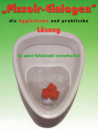 Urinalsieb Einsatz aus Edelstahl Pissoir Einlage Urinal Sieb Urinaleinlage >>> 